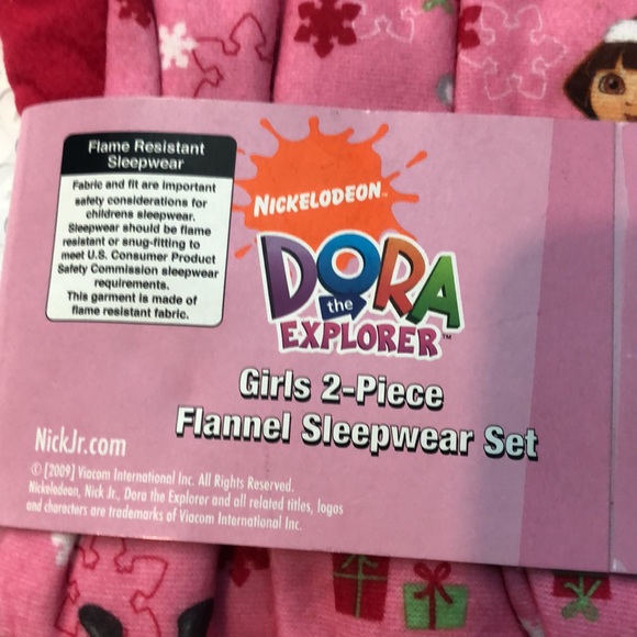 Dora The Explorer 2 Piece Flannel Pajama Set Girls 24 Months New With Defects - Picture 8 of 14